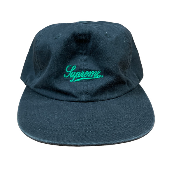 Supreme Accessories Vintage Wash Supreme Script Logo Black Dad Hat 6 Panel Camp Cap Poshmark